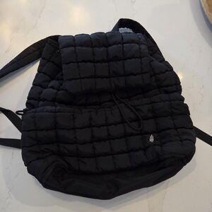 Free People Black Quilted Backpack